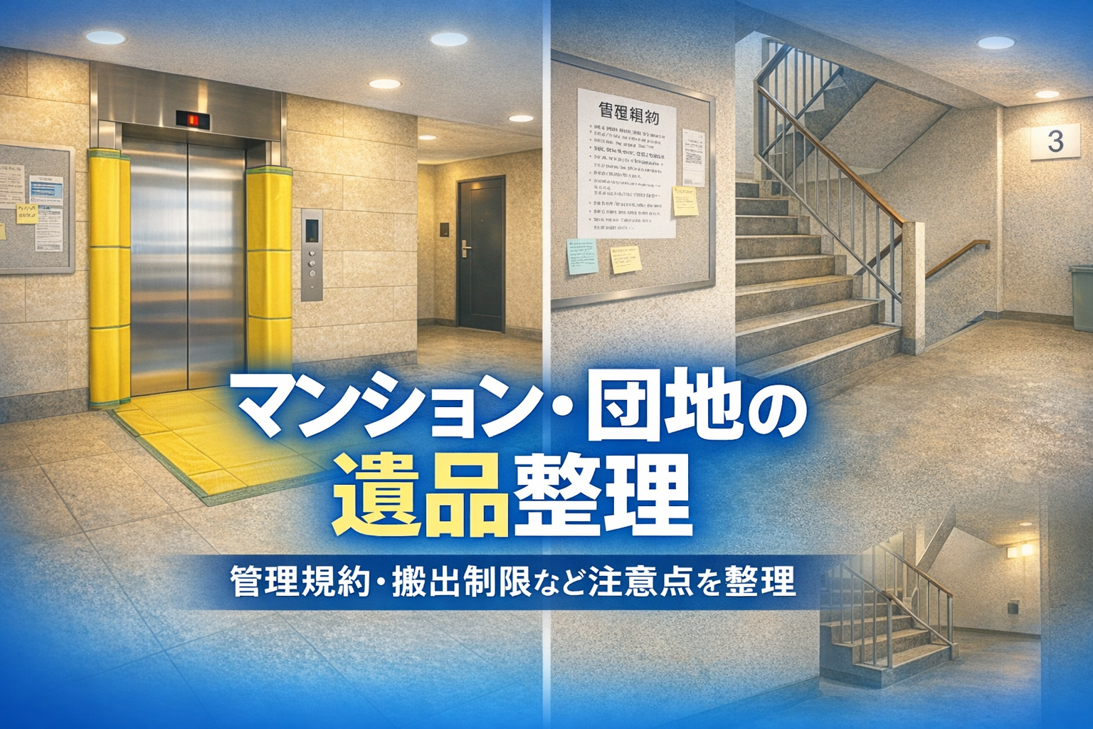 マンション・団地の遺品整理｜管理規約・搬出制限と料金の目安